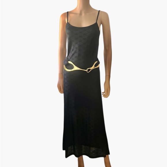 Gucci Tom Ford 1998 Monogram Maxi Dress - Picture 2 of 7
